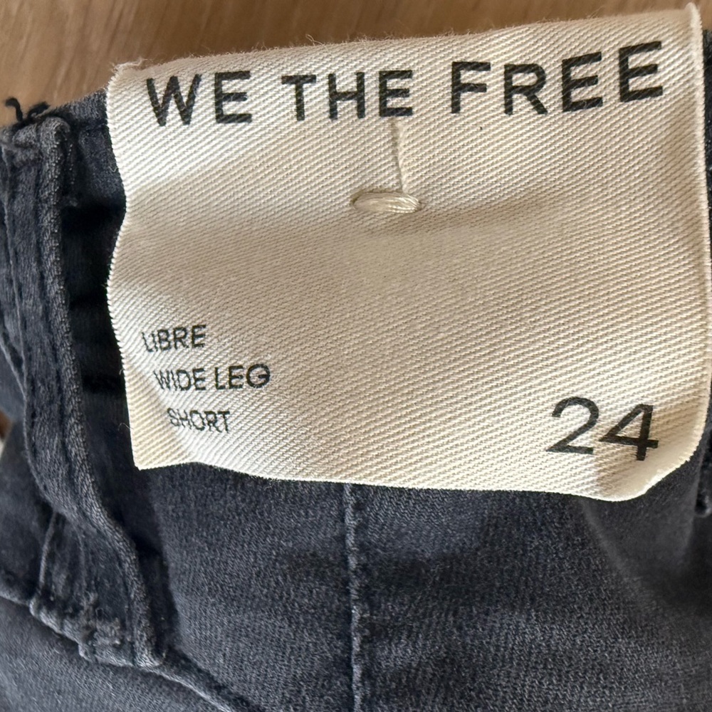 NWT We The Free washed Black Wide Leg Jeans - Picture 7 of 10